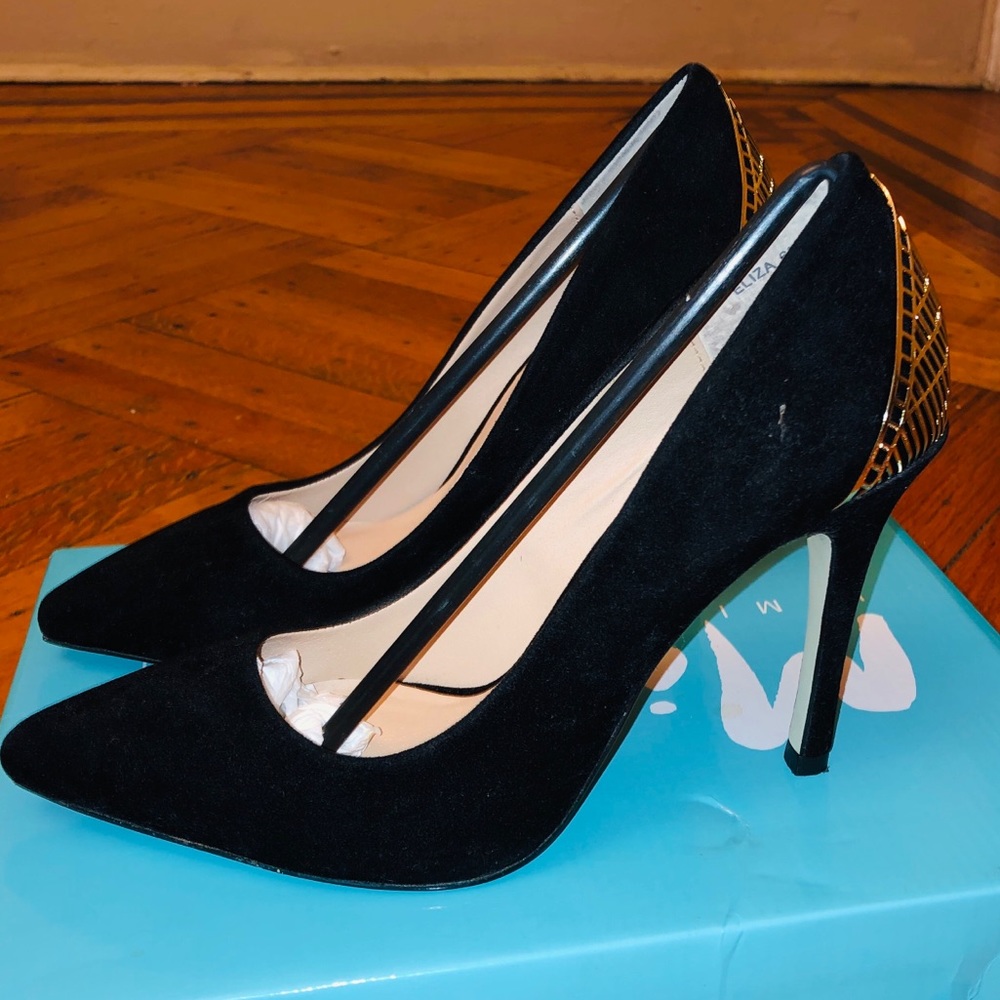 Mixx Shuz Black Suede High Heels
